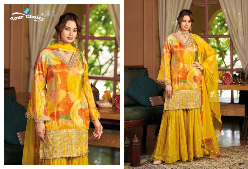 Ginni Vol 6 By Your Choice Designer Chinon Readymade Suits 